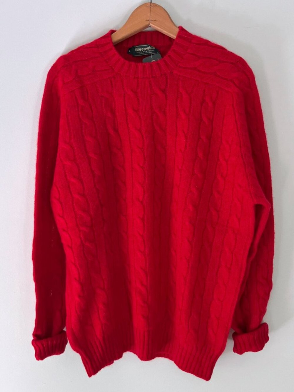 NWT Vintage Wool Cable Knit Sweater